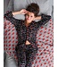 ladies full button long sleeve cotton pyjama 'goodnight kiss kiss'