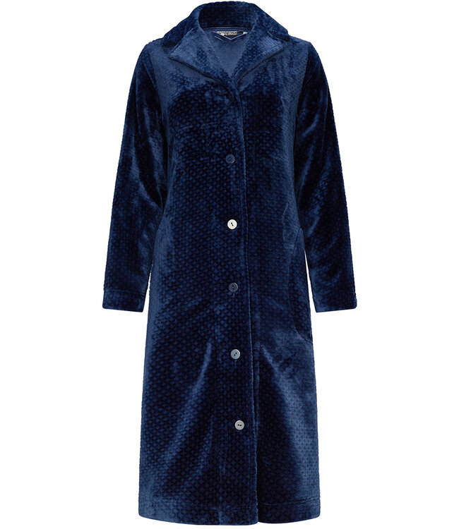 ladies luxury fleece robe with buttons 'chic fleece luxury'