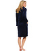 ladies luxury fleece robe with buttons 'chic fleece luxury'