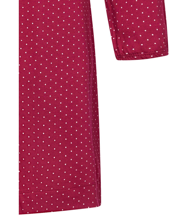 katoenen dames nachthemd met lange mouwen 'magic fuchsia flower garden'