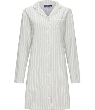 Pastunette ladies cotton flannel full button nightdres 'modern stripes