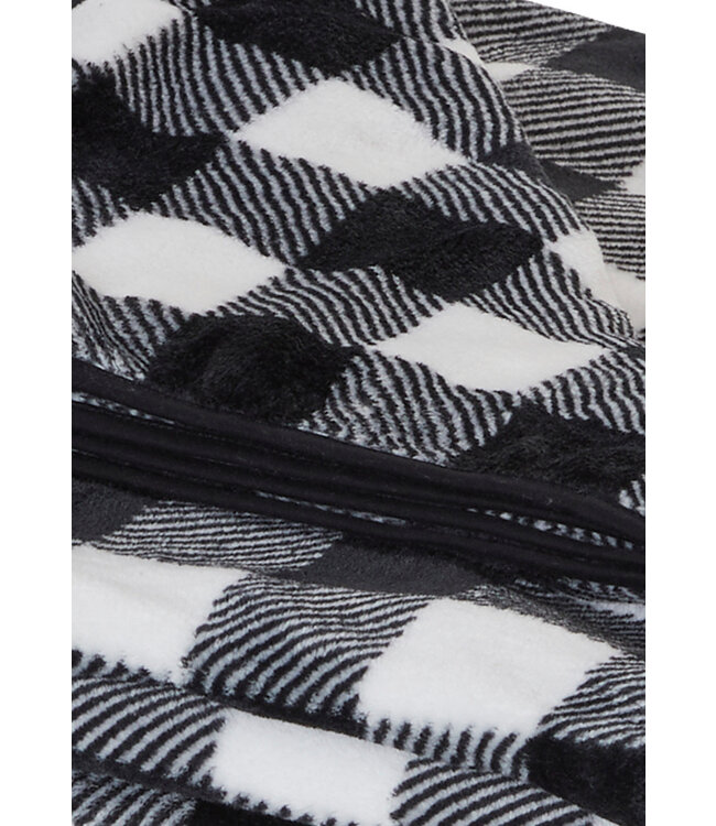 trendy zachte en warme fleece deken 'trendy chunky checks'