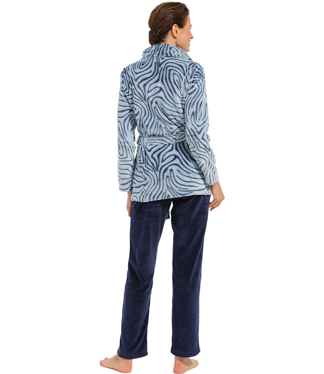 ladies fleece home lounge suit with zip 'animal fashion'