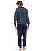 men's long sleeve 'v' neck cotton pyjama set 'stripblocks'
