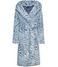 ladies wrap-over fleece dressinggown with hood 'animal fashion'