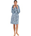 ladies wrap-over fleece dressinggown with hood 'animal fashion'