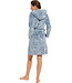 ladies wrap-over fleece dressinggown with hood 'animal fashion'