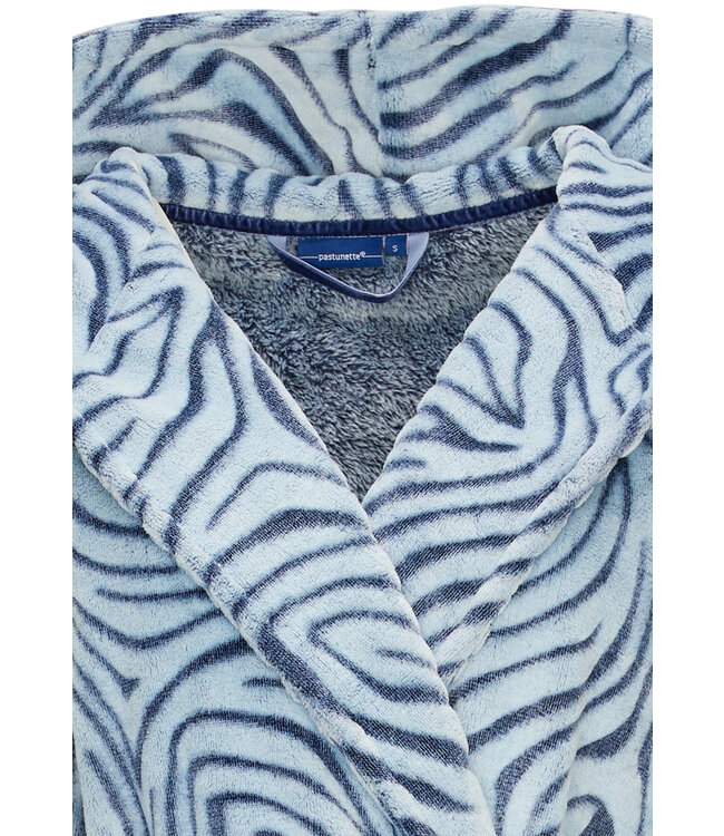 ladies wrap-over fleece dressinggown with hood 'animal fashion'