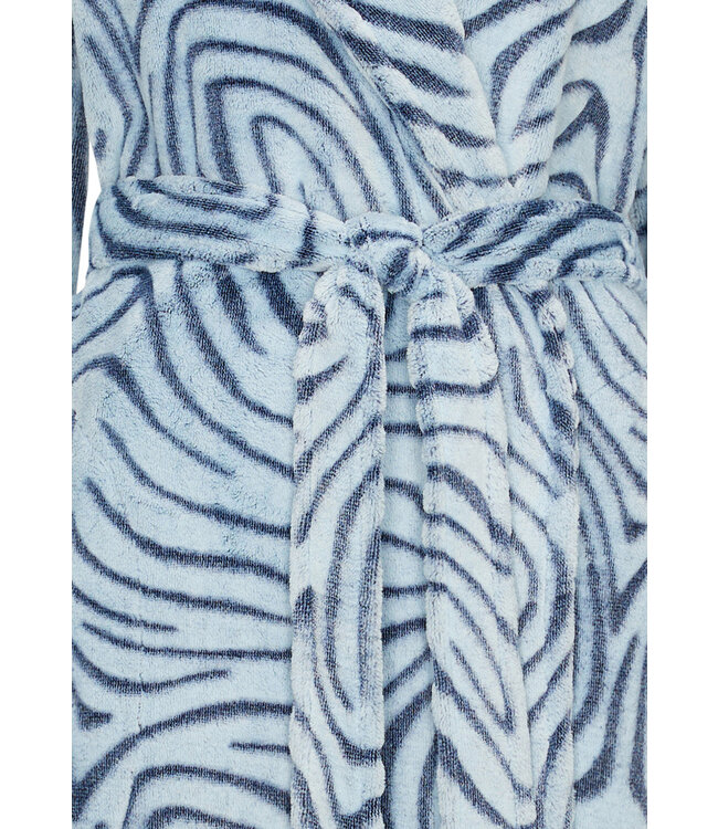 ladies wrap-over fleece dressinggown with hood 'animal fashion'