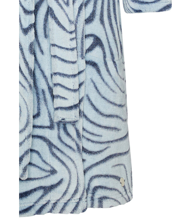 ladies wrap-over fleece dressinggown with hood 'animal fashion'