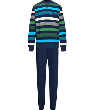 Robson men's long sleeve cotton pyjama set with buttons 'bold stripes'