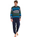 men's long sleeve cotton pyjama set with buttons 'bold stripes'