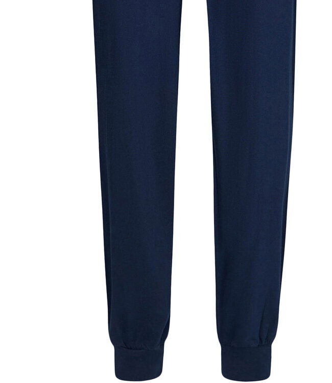 katoenen heren pyjama met lange mouwen en knopen 'bold stripes'