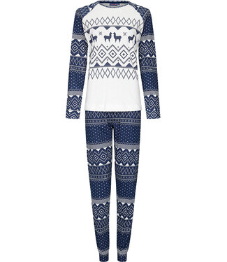 Rebelle dark blue long sleeve cotton pyjama 'nordic beauty'