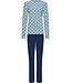 ladies long sleeve pyjama set 'geometric floral bloom'