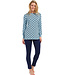 ladies long sleeve pyjama set 'geometric floral bloom'