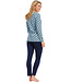 ladies long sleeve pyjama set 'geometric floral bloom'