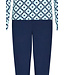 ladies long sleeve pyjama set 'geometric floral bloom'