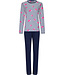 ladies long sleeve cotton stripey pyjama set 'trendy starlines'