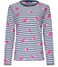 ladies long sleeve cotton stripey pyjama set 'trendy starlines'