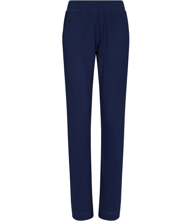 gestreepte katoenen damespyjama met lange mouwen 'trendy starlines'