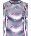 ladies long sleeve cotton stripey pyjama set 'trendy starlines'