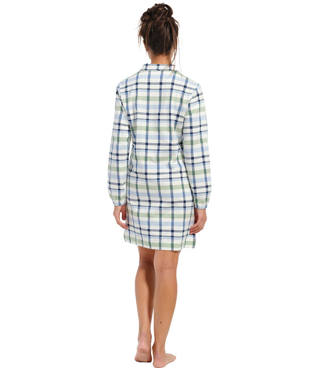 ladies french terry nightdress 'fresh trendy checks'