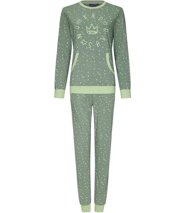 Rebelle ladies long sleeve organic combed cotton pyjama 'no bad days'