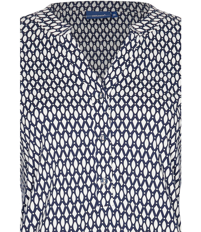 ladies long sleeve cotton nightdress with buttons 'symmetrical shapes'