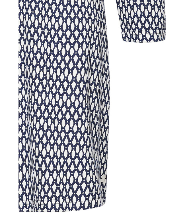 ladies long sleeve cotton nightdress with buttons 'symmetrical shapes'