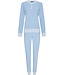 pale blue terry lounge - pyjama set with buttons 'just blue'