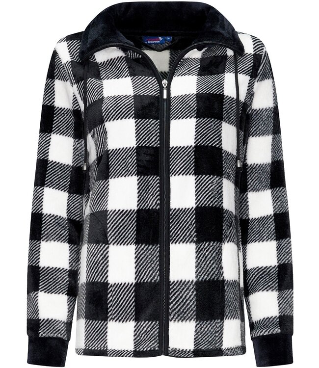 dames huispak van zachte fleece 'trendy chunky checks'