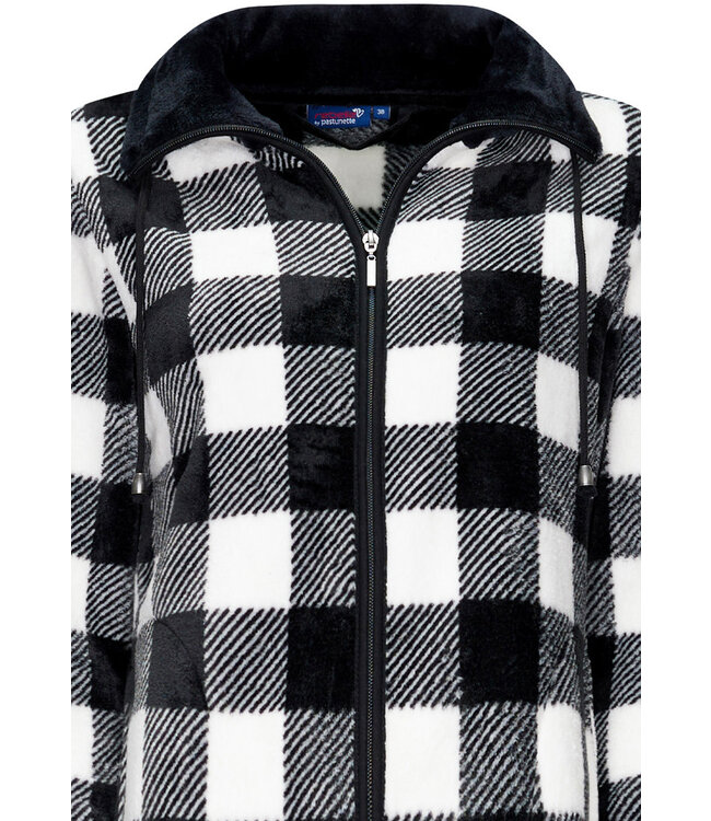 ladies soft fleece lounge home suit 'trendy chunky checks'