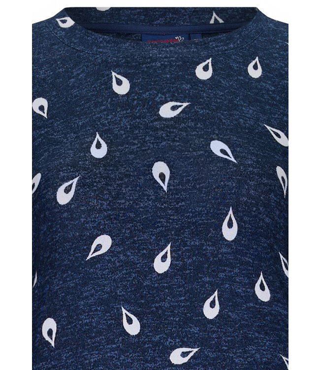 ladies long sleeve soft warm nightdress 'retro raindrop'