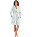 light green warm fleece wrap-over dressinggown 'dotty circles'