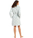 light green warm fleece wrap-over dressinggown 'dotty circles'