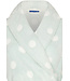 light green warm fleece wrap-over dressinggown 'dotty circles'