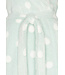 light green warm fleece wrap-over dressinggown 'dotty circles'