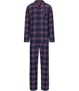 Pastunette jr boys full button cotton flannel pyjama 'cool trendy checks'