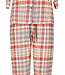 long sleeve full button woven cotton pyjama  'peachy orange check'
