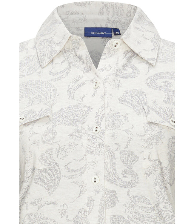 ladies long sleeve soft nightshirt with buttons 'paisley dreams'