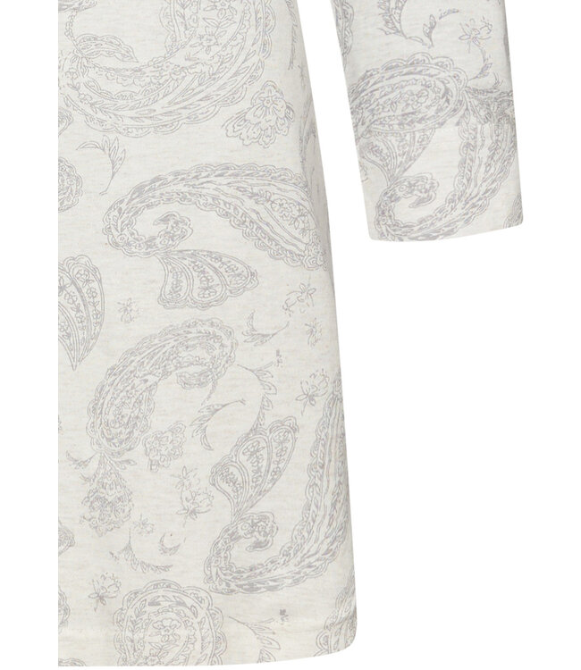 ladies long sleeve soft nightshirt with buttons 'paisley dreams'