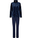 ladies dark blue soft fleece home lounge suit 'dotty circles'