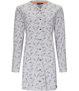 Rebelle full button cotton-mix ladies nightdress 'little Daisy deers'