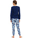 ladies long sleeve cotton pyjama set 'relax & winter garden flowers'