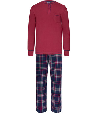 Pastunette for Men katoen-flanellen herenpyjama met knoopsluiting 'cool trendy checks'