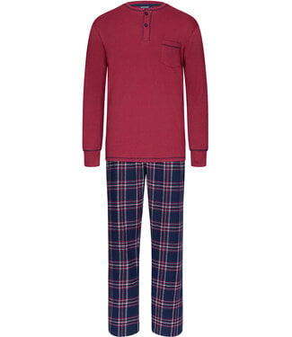 Pastunette for Men mens cotton flannel pyjama set with button top  'cool trendy checks'