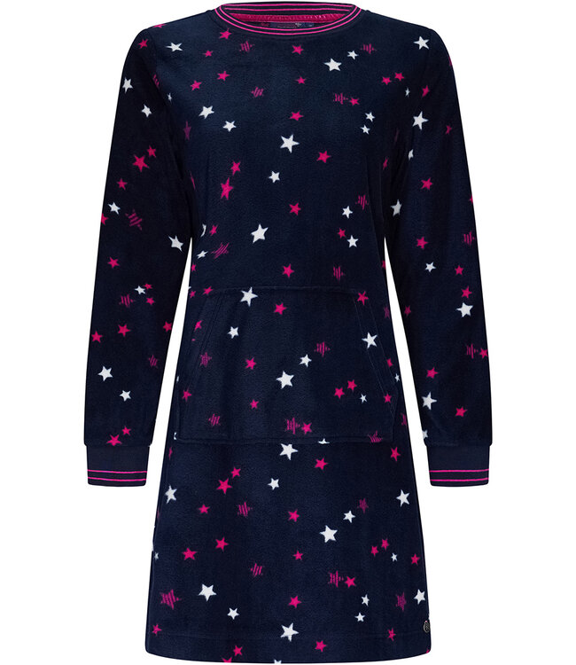 Rebelle zachte fleece dames lounge-jurk ' fabulous & starry'