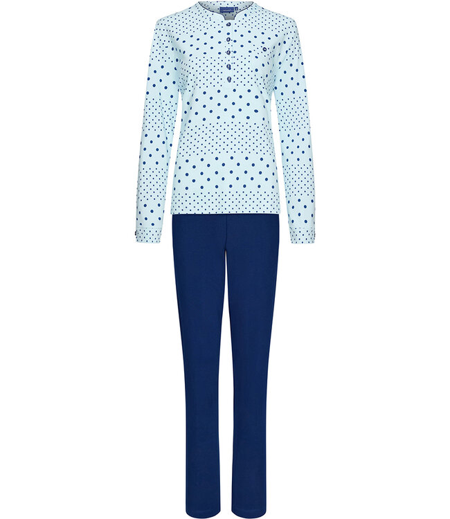long sleeve light blue pyjama set 'lots of dots'