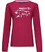 ladies long sleeve cotton pyjama 'magic fuchsia flower garden'